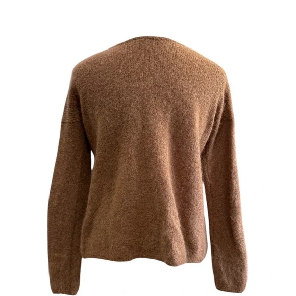 Sezane Gaspard Cardigan Camel Brown Mohair Alpaca Knit Sweater Womens XS - Picture 4 of 8